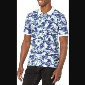 NWT Robert Graham Mens Archdale Short-Sleeve Knit Polo Tee Shirt Collar Button